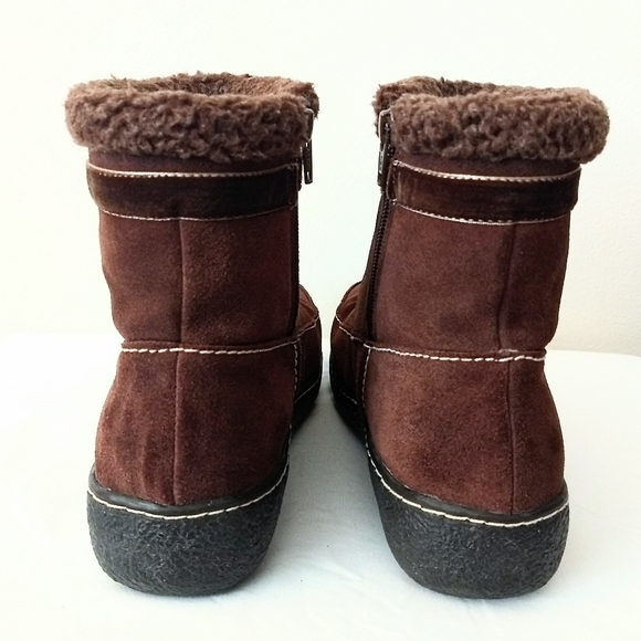 Land's End Brown Suede & Microfleece Winter Boots - Picture 5 of 8